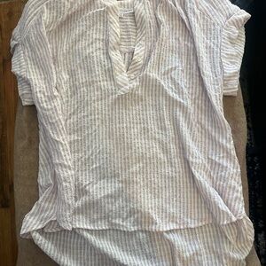 Striped White and Pink Women's loungewear